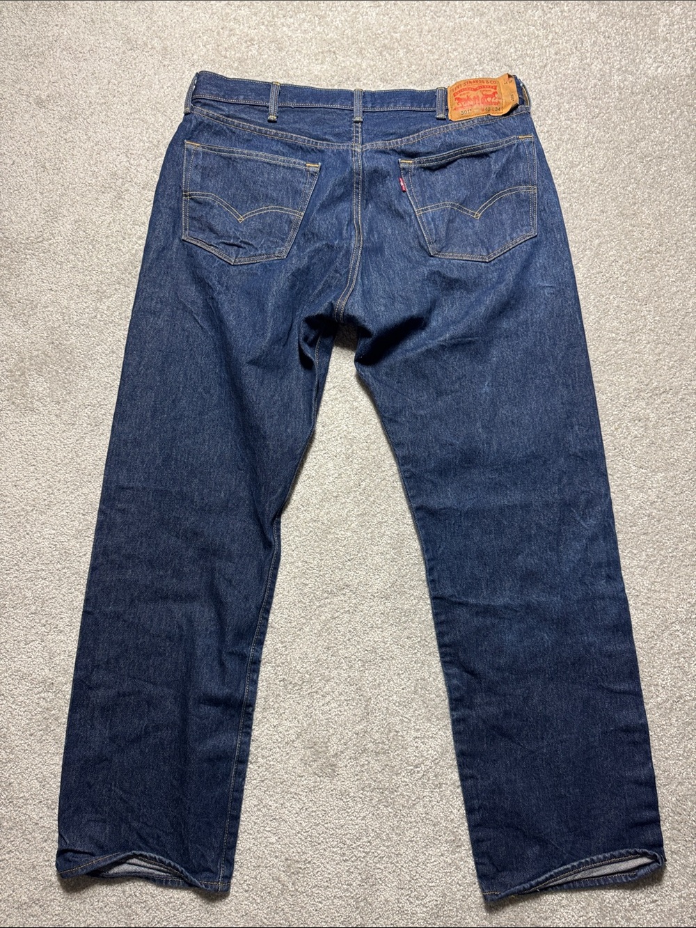 LEVI'S 501 JEANS MEN'S SIZE 40* 38*X34* 31* BUTTON FLY BLUE DENIM HEMMED